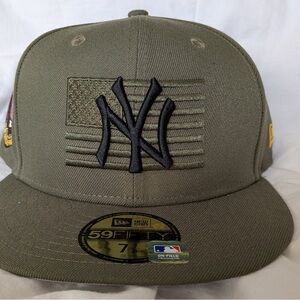 New Era Olive Green & Black NY Yankees 59FIFTY Fitted “Our Nations Finest”